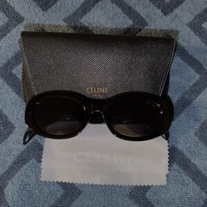 Celine Black Oval Sunglasses